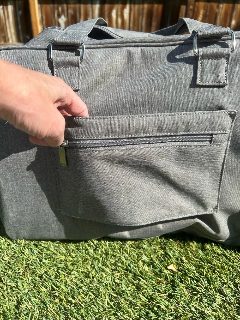BAGSMART Gray Travel Duffel Weekender Carry-On Laptop Overnight Bag Like New
